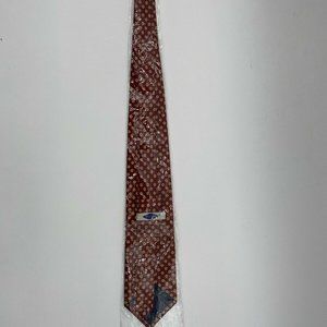 SILIQUE MENS TIE BURGUNDY WITH YELLOW ACCENTS
